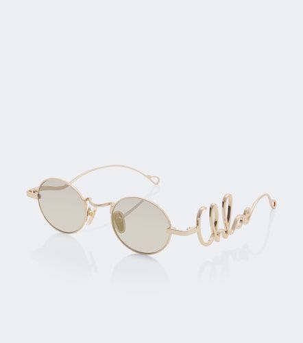Chloé Lunettes de soleil rondes à logo - Chloe - Modalova