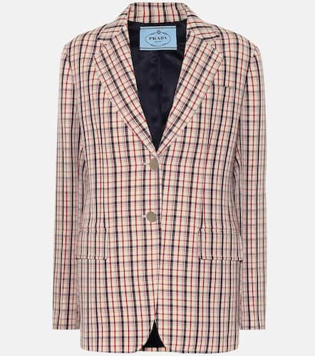 Prada Blazer en laine à carreaux - Prada - Modalova
