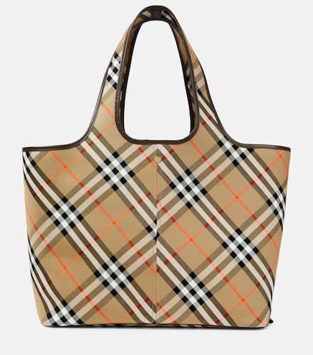 Cabas Check Medium en toile - Burberry - Modalova