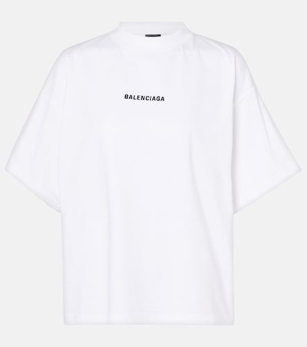 T-shirt en jersey de coton imprimé - Balenciaga - Modalova