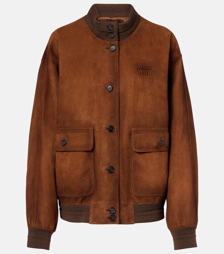 Miu Miu Veste bomber en daim - Miu Miu - Modalova