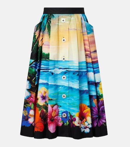 Jupe midi imprimé en coton - Dolce&Gabbana - Modalova