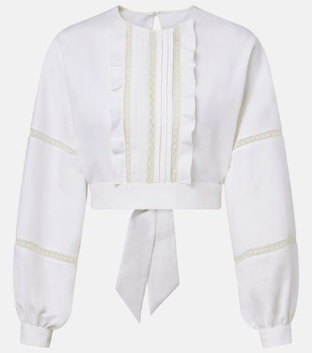 Blouse en lin à dentelle - Valentino Garavani - Modalova