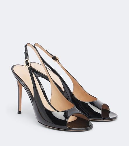 Sandales slingback en cuir verni - Gianvito Rossi - Modalova