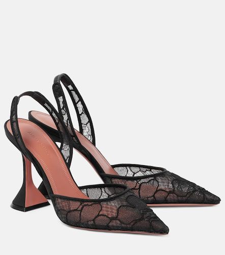 Escarpins slingback Holli 95 en dentelle - Amina Muaddi - Modalova