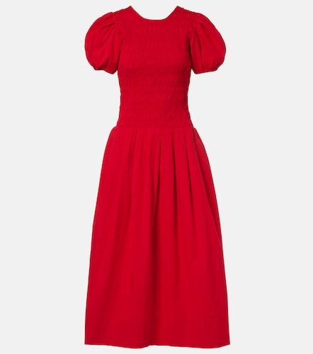 Ganni Robe midi en coton mélangé - Ganni - Modalova