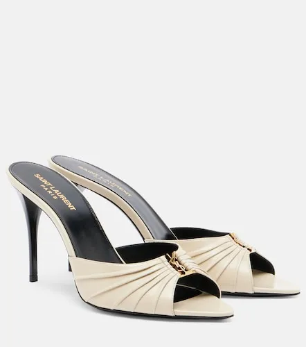 Mules Babylone Cassandre en cuir - Saint Laurent - Modalova