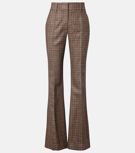Pantalon évasé Rhein en laine et cachemire à motif pied-de-poule - Gabriela Hearst - Modalova
