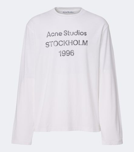 T-shirt en coton melangé à logo - Acne Studios - Modalova