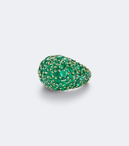 Bague Earth Dome en or 18 ct et émeraudes - Octavia Elizabeth - Modalova