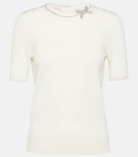 T-shirt en laine à ornements - Valentino - Modalova