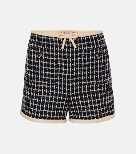 Short VLogo en laine mélangée à carreaux - Valentino Garavani - Modalova