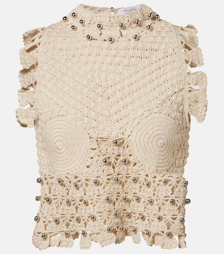 Rabanne Top en coton à ornements - Rabanne - Modalova