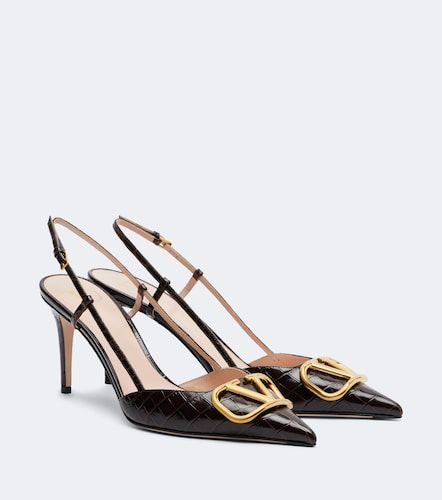 Escarpins slingback VLogo 80 en cuir - Valentino Garavani - Modalova