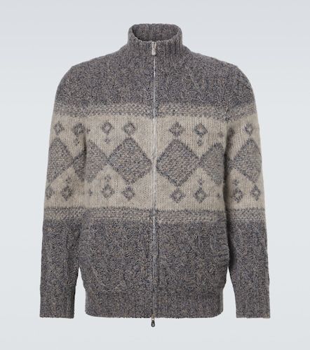 Cardigan Fair Isle en laine, soie et cachemire - Brunello Cucinelli - Modalova