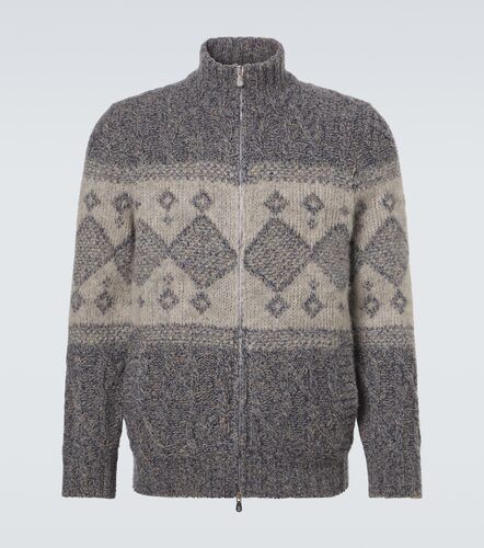 Cardigan Fair Isle en laine, soie et cachemire - Brunello Cucinelli - Modalova