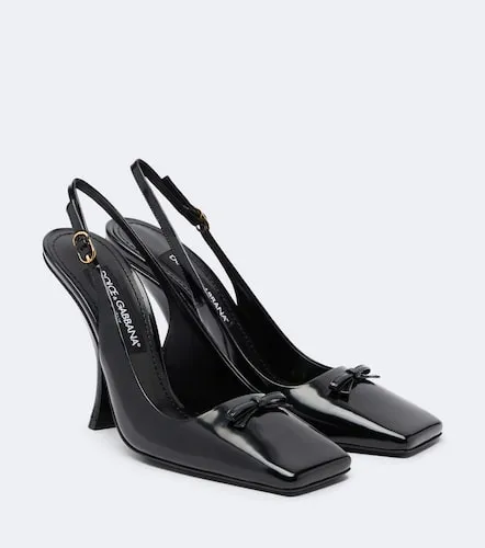 Escarpins slingback en cuir verni - Dolce&Gabbana - Modalova