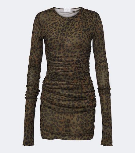 Robe en tulle à motif léopard - Saint Laurent - Modalova