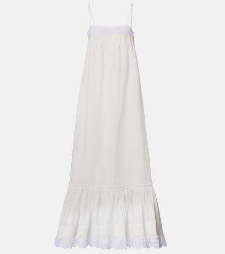 Robe longue en coton à broderie - Saint Laurent - Modalova