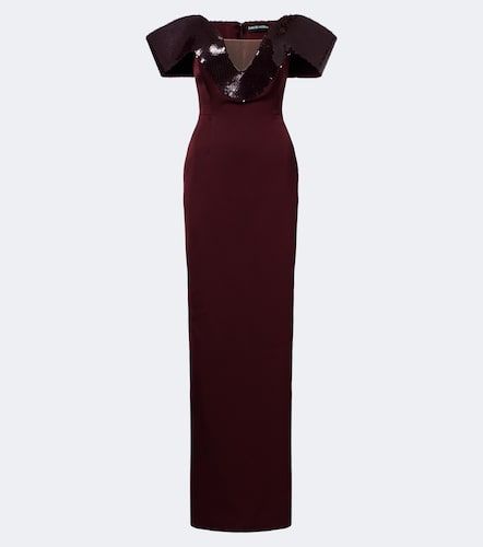 Robe longue en satin à sequins - David Koma - Modalova