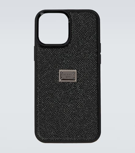 Coque pour iPhone 13 Pro Max en cuir embossé - Dolce&Gabbana - Modalova