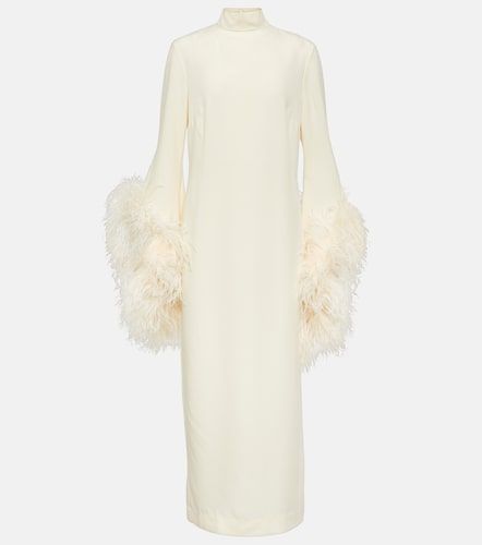 Robe midi de mariée Del Rio à plumes - Taller Marmo - Modalova