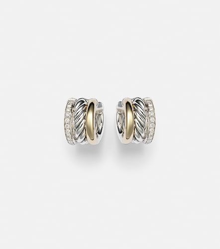 Boucles d'oreilles DY Mercer® en argent sterling, or 18 ct et diamants - David Yurman - Modalova