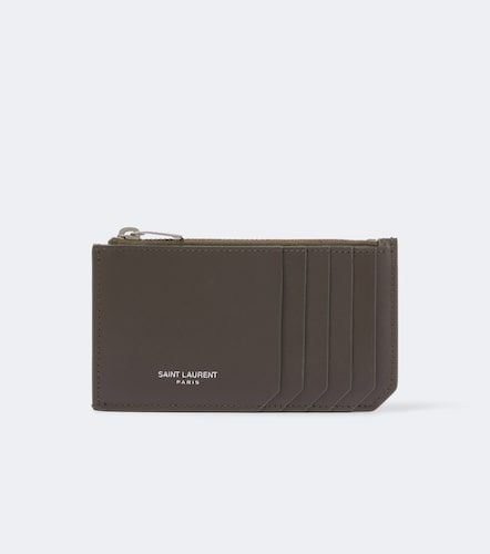 Porte-cartes Fragments en cuir - Saint Laurent - Modalova