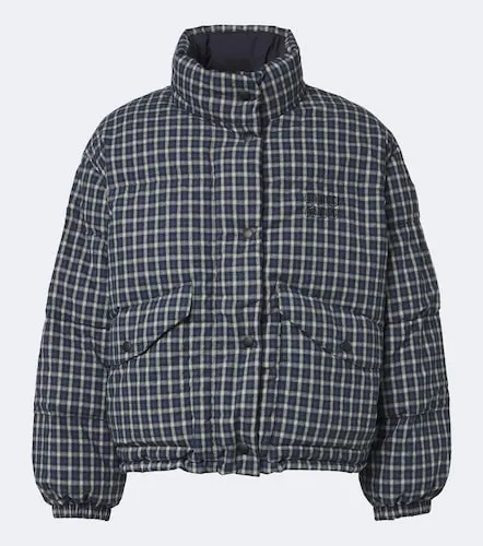 Veste doudoune en flanelle de coton - Miu Miu - Modalova