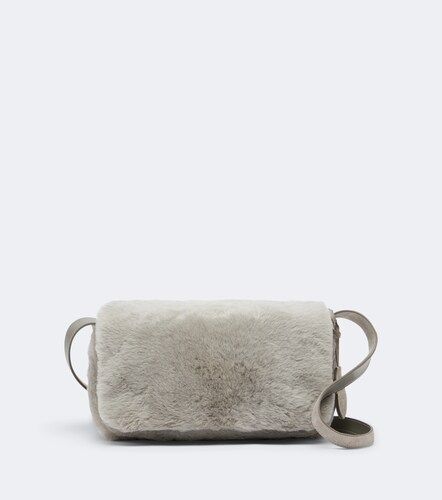 Sac à bandoulière Medium en shearling - Brunello Cucinelli - Modalova