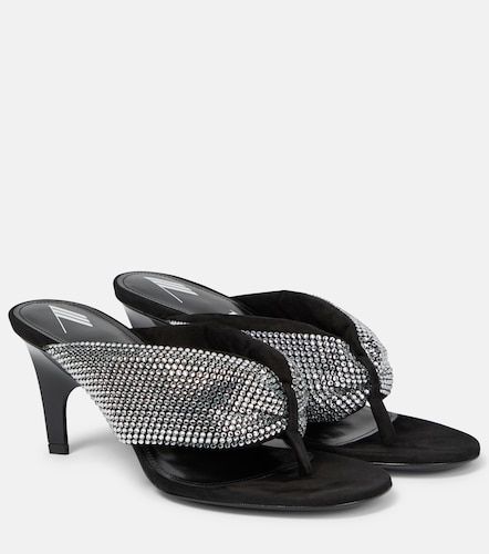 Mules Rem en satin à cristaux - The Attico - Modalova