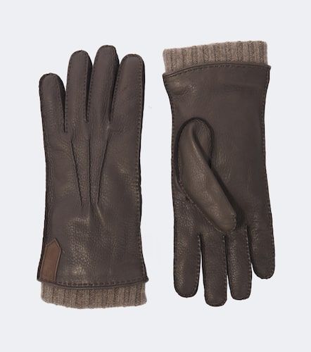 Canali Gants en cuir et cachemire - Canali - Modalova
