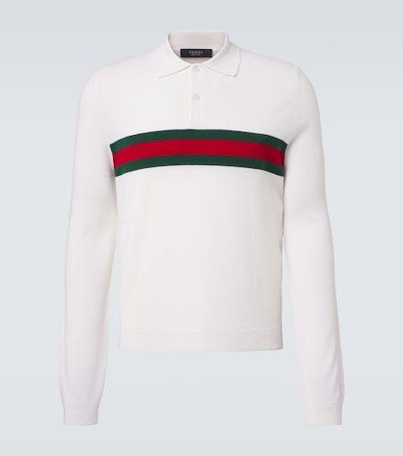 Gucci Polo Web Stripe en cachemire - Gucci - Modalova