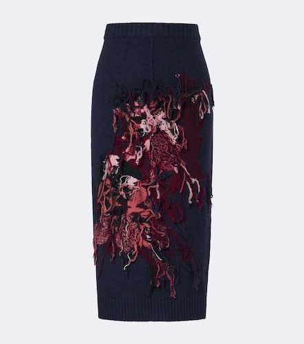 Erdem Jupe midi en intarsia laine - Erdem - Modalova