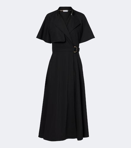 Robe portefeuille ceinturée en laine - Burberry - Modalova
