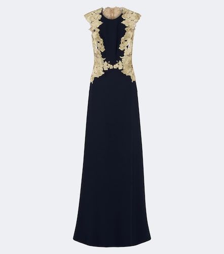 Robe longue à broderies - Costarellos - Modalova
