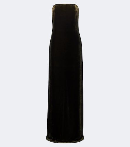 Robe longue bustier en velours - Ralph Lauren Collection - Modalova