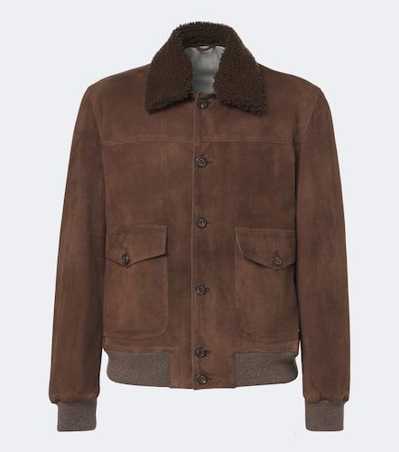 Veste en daim doublée de shearling - Eleventy - Modalova