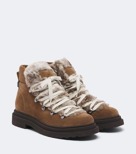 Bottines Monili en daim et shearling - Brunello Cucinelli - Modalova