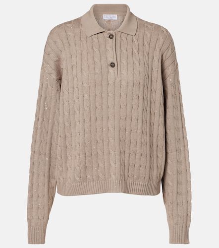 Polo en coton mélangé - Brunello Cucinelli - Modalova