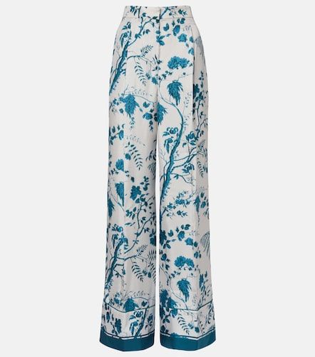 Pantalon de pyjama en soie à fleurs - Erdem - Modalova