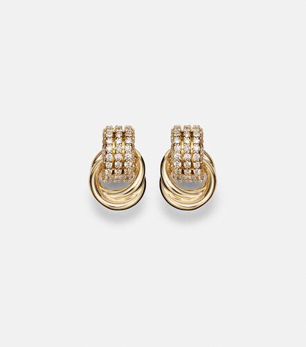 Boucles d’oreilles Forme Knot en or 14 ct et diamants - Stone and Strand - Modalova