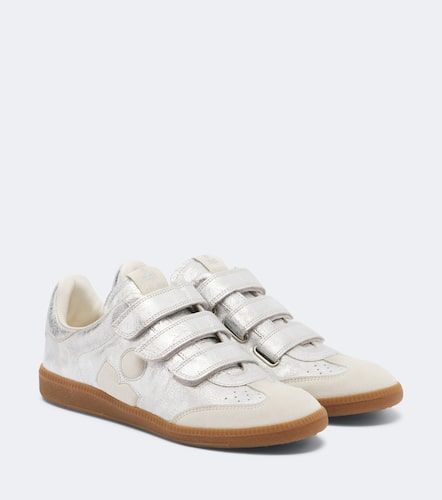Baskets Beth en cuir métallisé et daim - Isabel Marant - Modalova