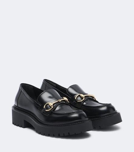 Mocassins Rhody Horsebit à plateau en cuir - Gucci - Modalova