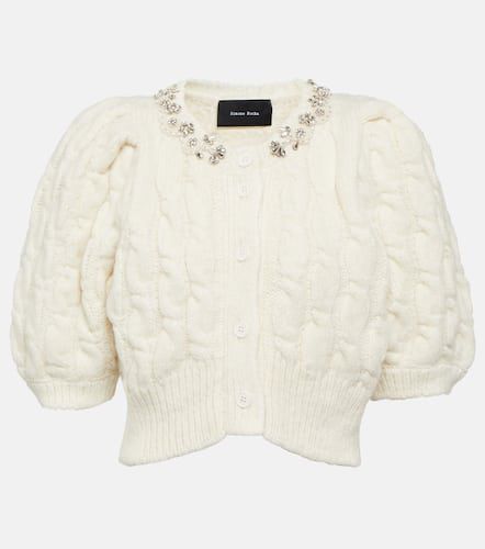 Cardigan en alpaga et laine mélangés à ornements - Simone Rocha - Modalova