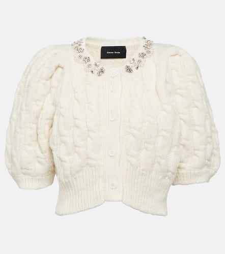 Cardigan en alpaga et laine mlangs  ornements - Simone Rocha - Modalova