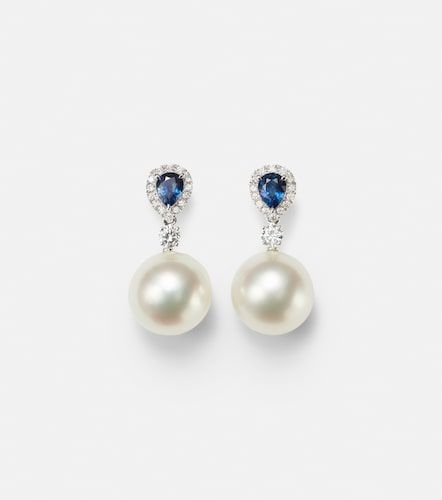 Boucles d'oreilles Romance en or blanc 18 ct, saphirs, diamants et perles - Bucherer Fine Jewellery - Modalova