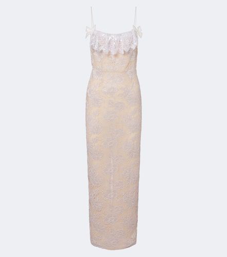 Robe nuisette en dentelle à sequins - Alessandra Rich - Modalova
