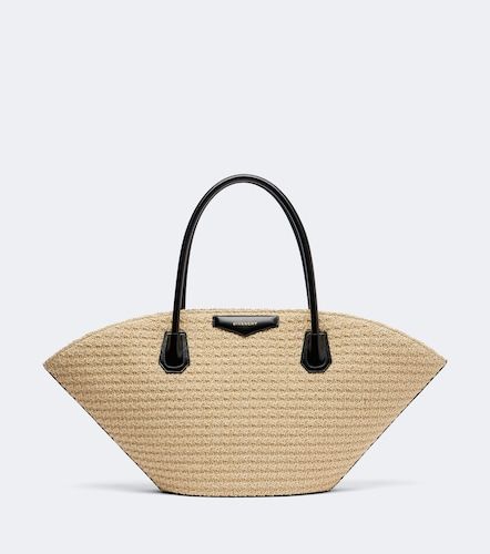 Sac panier Antigona Small à effet raphia - Givenchy - Modalova