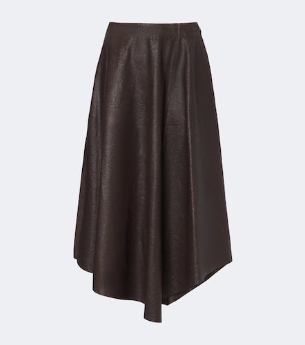 Jupe midi Cecilie en cuir - Ralph Lauren Collection - Modalova